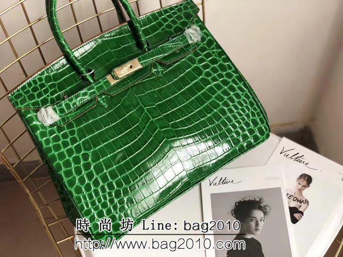 愛馬仕Hermes 鱷魚紋原版牛皮 鉑金包  0AM1630